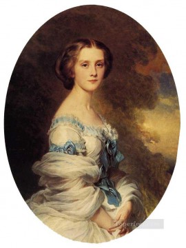  pour Oil Painting - Melanie de Bussiere Comtesse Edmond de Pourtales royalty portrait Franz Xaver Winterhalter